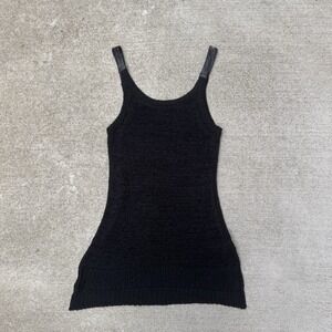 Y2K Knit Bebe Mini Dress With‎ Leather Straps